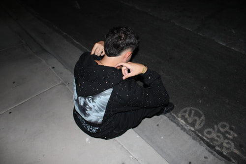 "Angelic Domain" BLACK rhinestone ZIP UP *PRE ORDER*